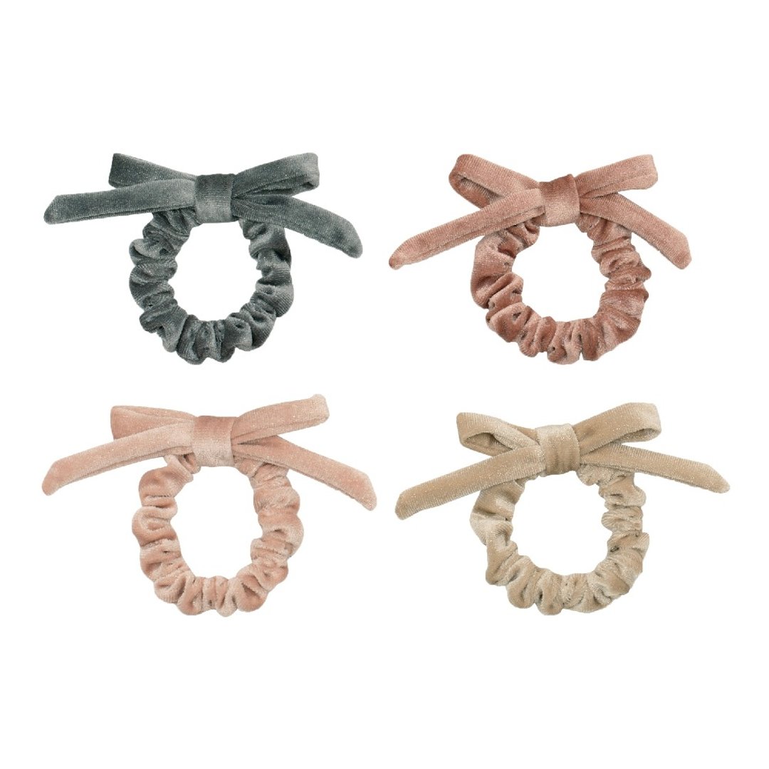 英国Mimi & Lula_AW25_梦幻王国_蝴蝶结荷叶边发束4入 - 婴儿饰品 - 聚酯纤维 
