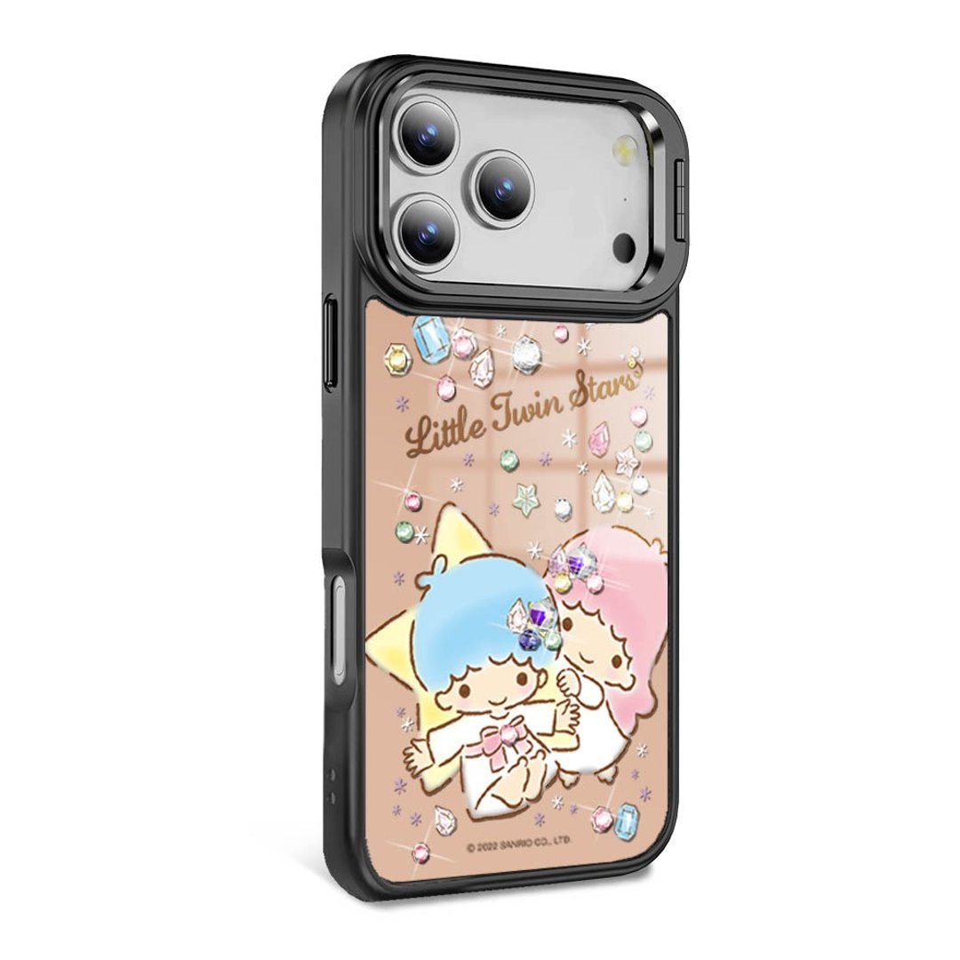 iPhone 全系列 防摔合金框隐形立架镜面钻壳 - 宝石双子星 - 手机壳/手机套 - 其他材质 多色