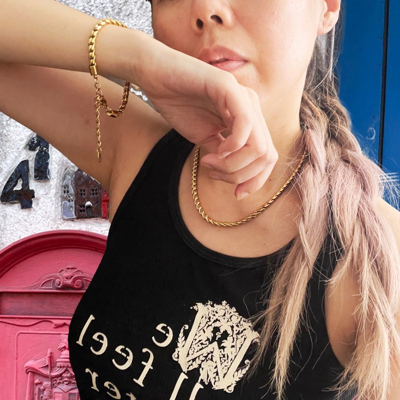 22K金麻花链 THE ROPE CHAIN 经典款- 套链 - 项链 - 其他金属 