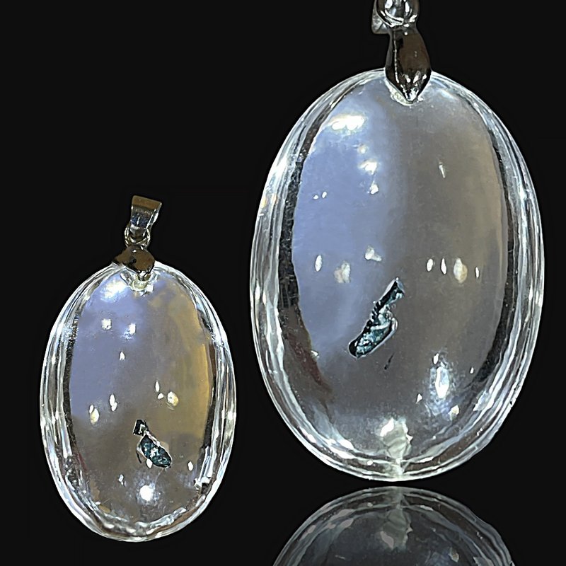 OLINA DESIGN精品顶级超七草莓晶超七紫红发六角星蓝针金字塔吊坠 - 项链 - 水晶 多色