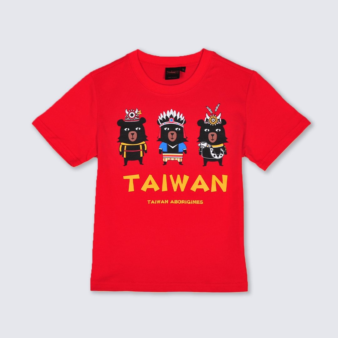 童装 亲子装/ 喔熊原住民款 / 短袖T恤/ 纯棉台湾制 Taiwan - 童装上衣 - 棉 