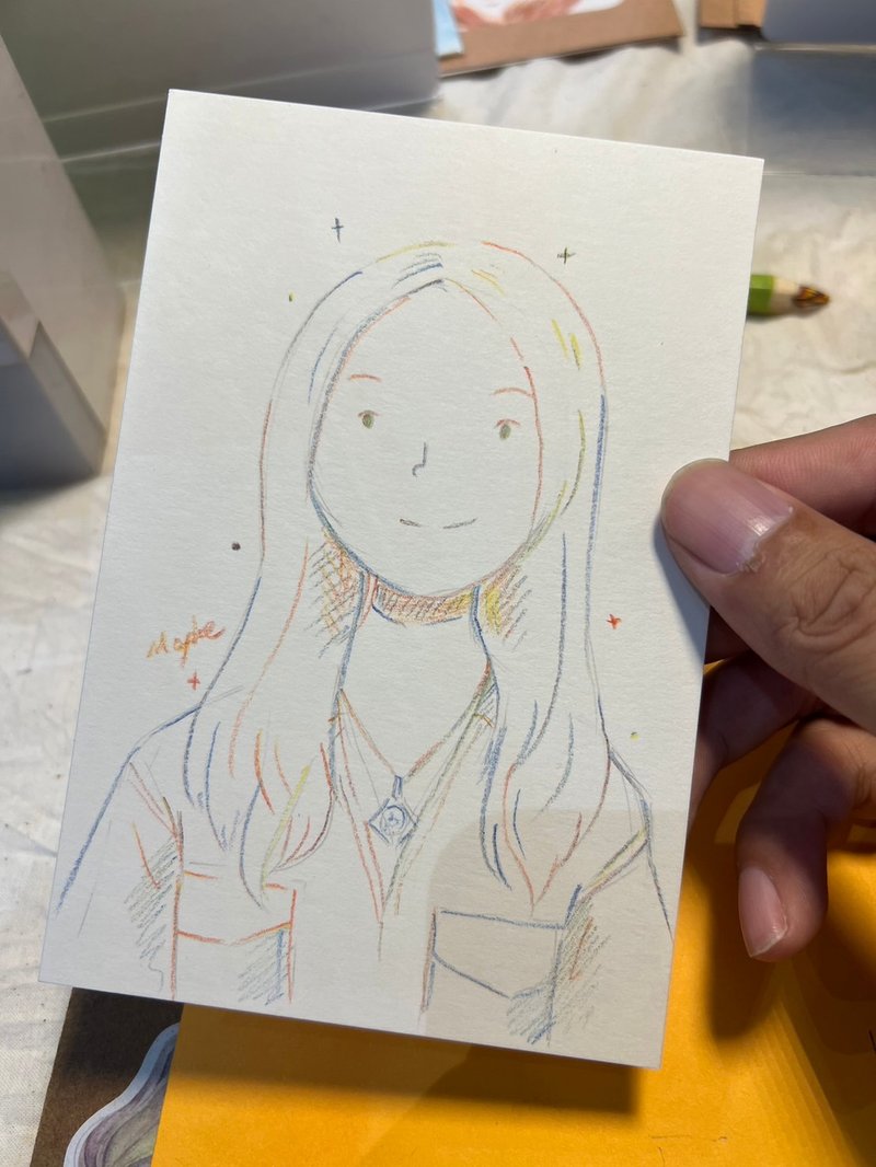 Maybe。彩虹线条似颜绘 定制人像画 - 订制画像 - 纸 