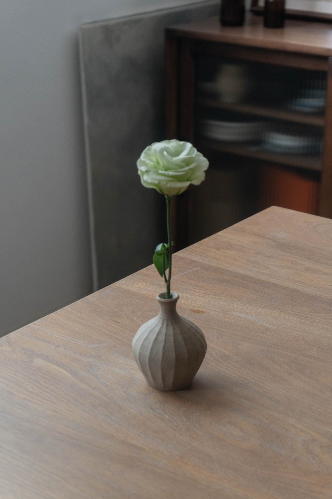 刻纹小陶瓶 - 花瓶/陶器 - 陶 卡其色