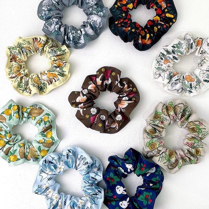 动物插画发圈_森林系弹性发圈/大肠发圈/夏日必备 - 发饰 - 聚酯纤维 多色
