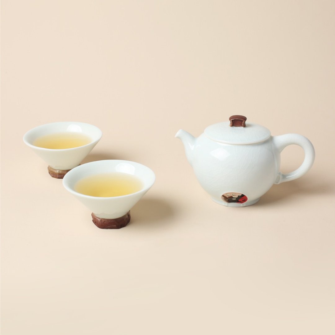 【礼物首选】陆宝 居山水自在茶组 一壶两杯 - 茶具/茶杯 - 瓷 