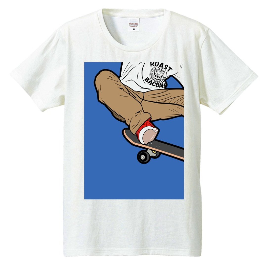 T-shirt / SK8 - 男装上衣/T 恤 - 棉 白色
