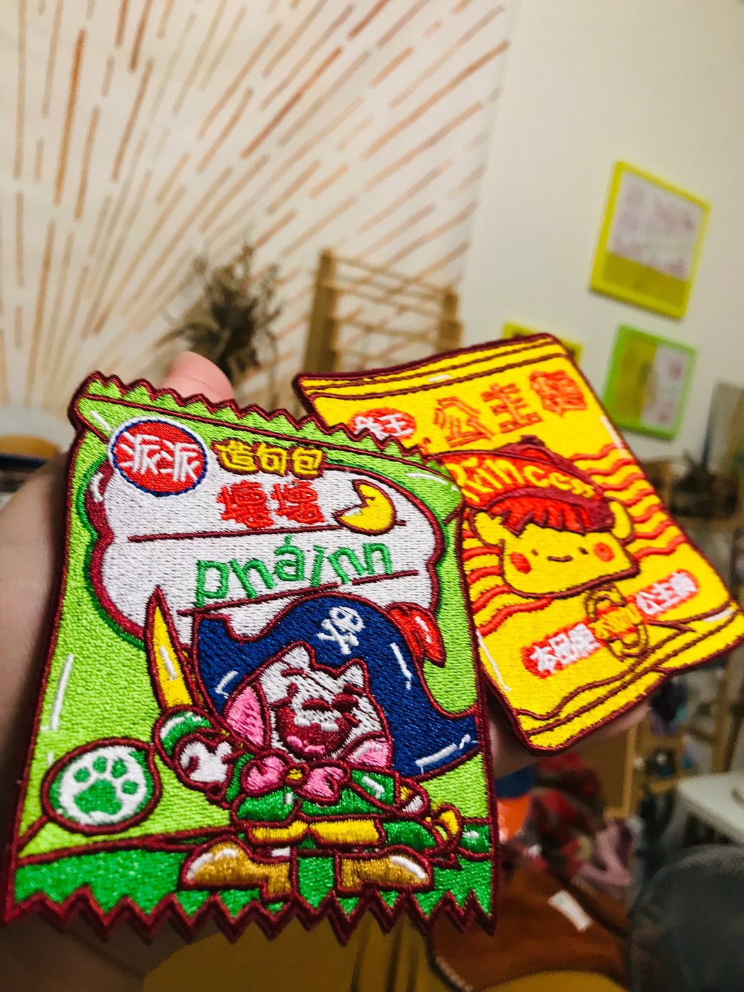 2023文博会 吃可爱长大复刻坏坏 公主面 手掌大刺绣贴 烫布贴3M贴 - 其他 - 其他材质 