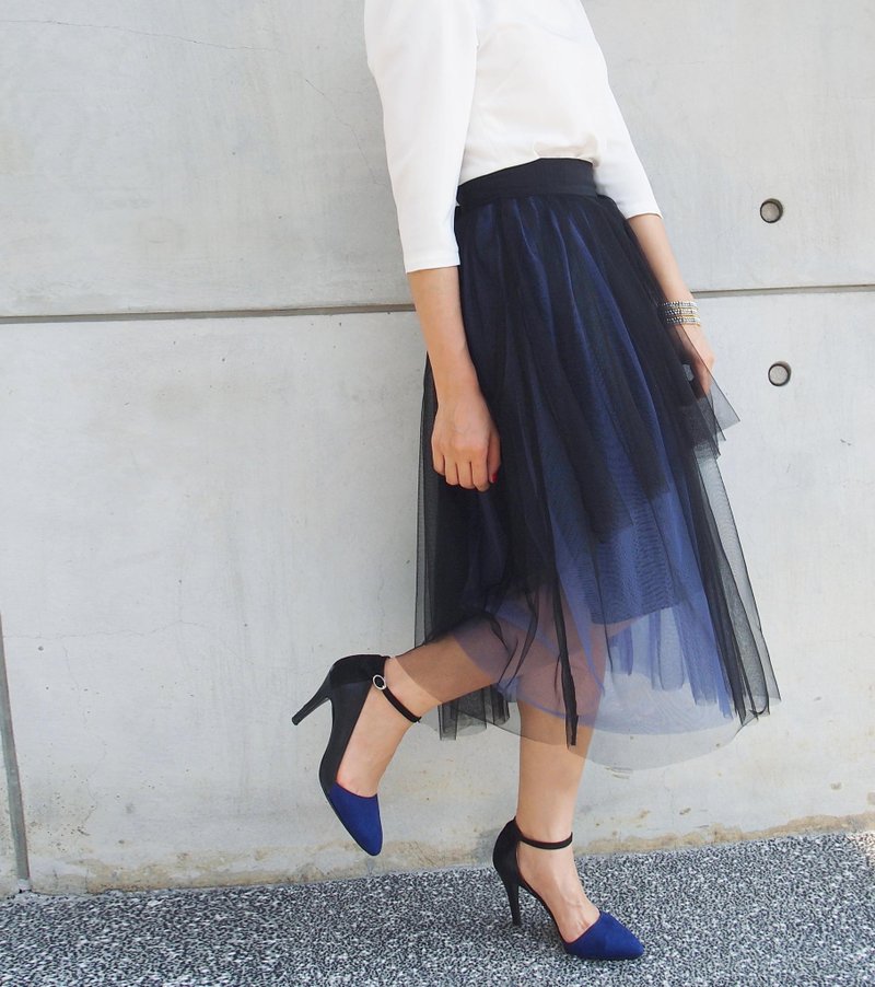 故事主角─多层次纱裙//风铃紫 - 裙子 - 聚酯纤维 紫色