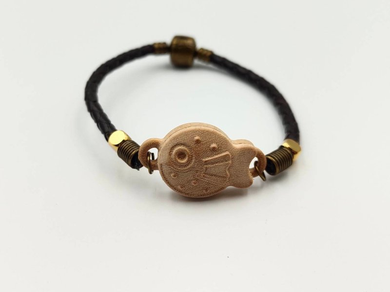 米里米特创意 DIY木质感应手环 年年有鱼款 礼物 捷运 公车 黄色 - 木工/竹艺/纸艺 - 木头 黄色