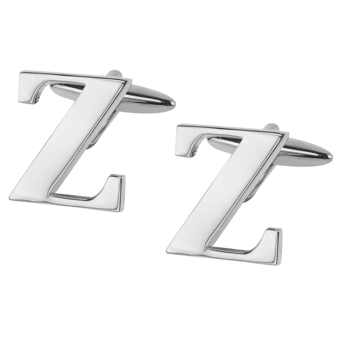 银色字母Z袖扣 - 袖扣 - 其他金属 银色
