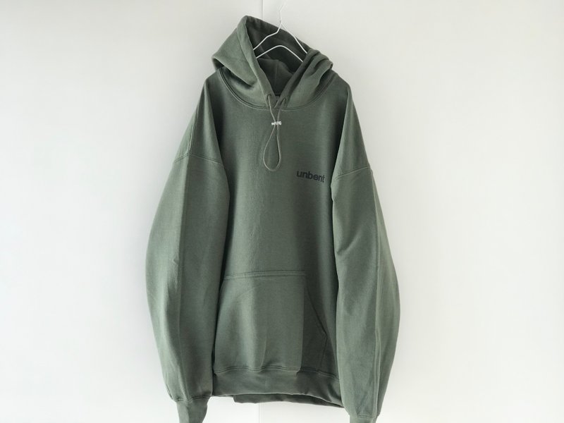 unbent / big silhouette parka / olive green - 中性连帽卫衣/T 恤 - 棉．麻 绿色