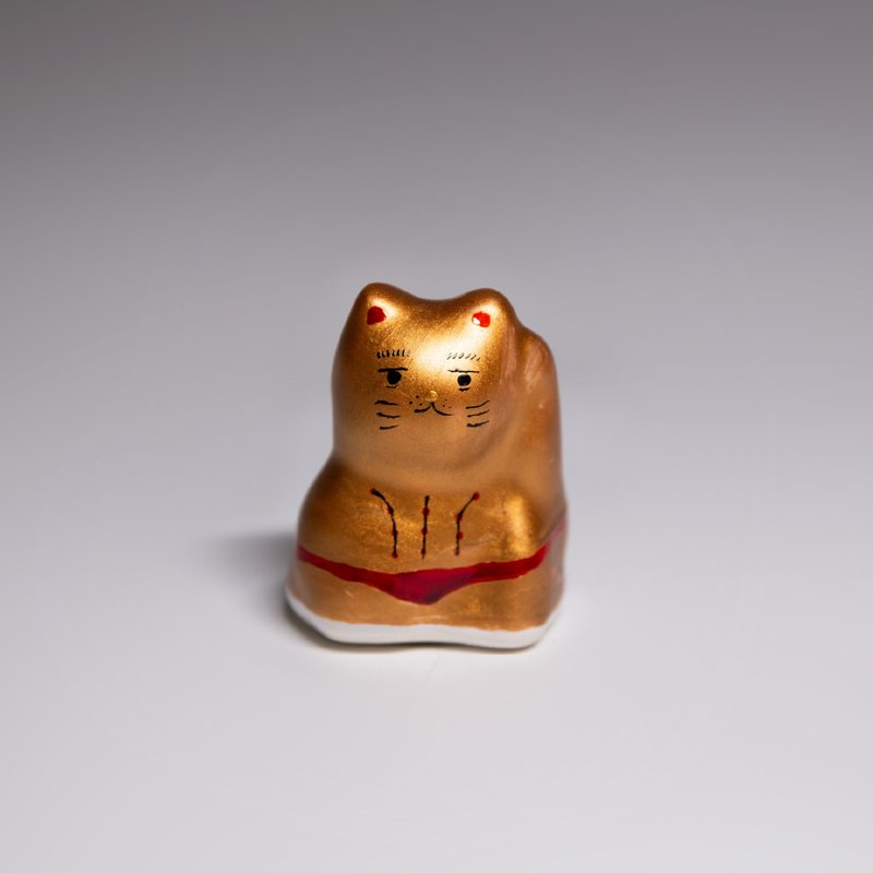 街头开运招财猫-经络小铜喵 - 摆饰 - 陶 白色
