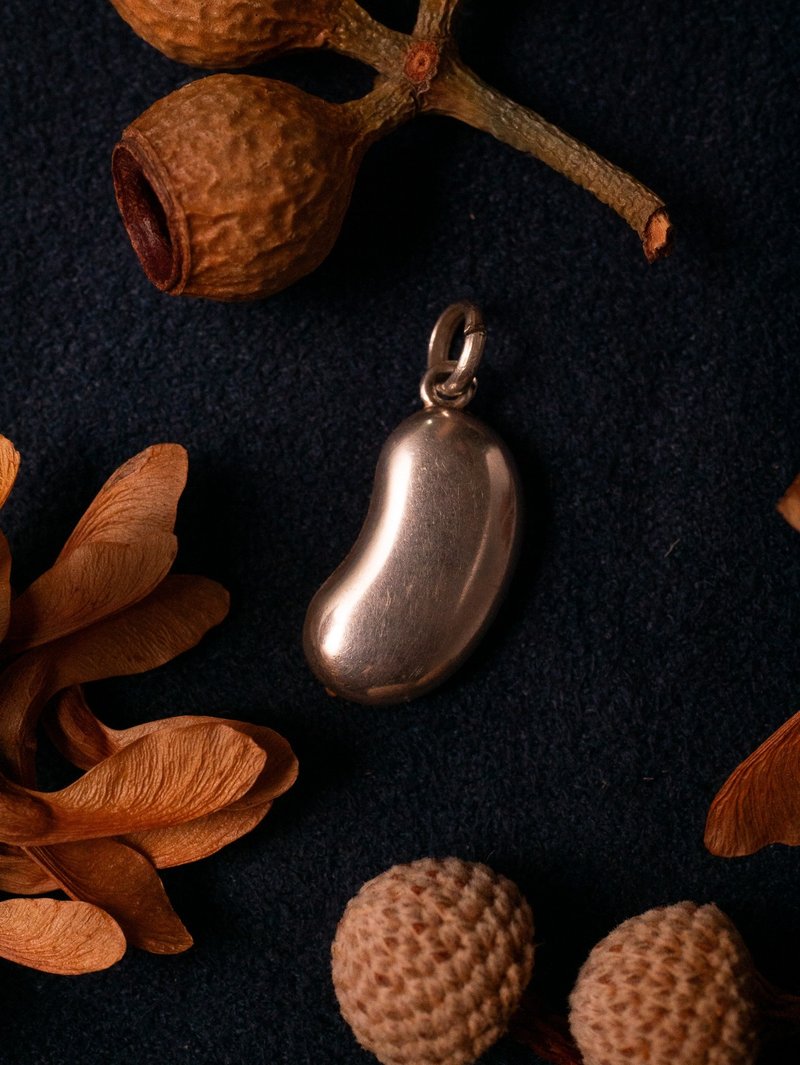 19世纪晚期 英国 维多利亚时代 幸运魔豆纯银吊坠 - 项链 - 纯银 银色