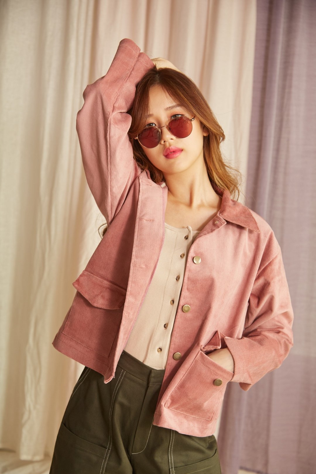 Highestjump Puffy Jacket (Pink) - 女装背心 - 棉 粉红色
