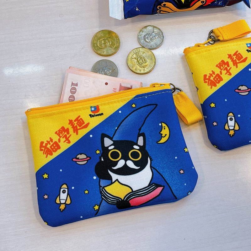 猫学面扁形零钱包 小物收纳包 防泼水零钱包 - 零钱包 - 防水材质 