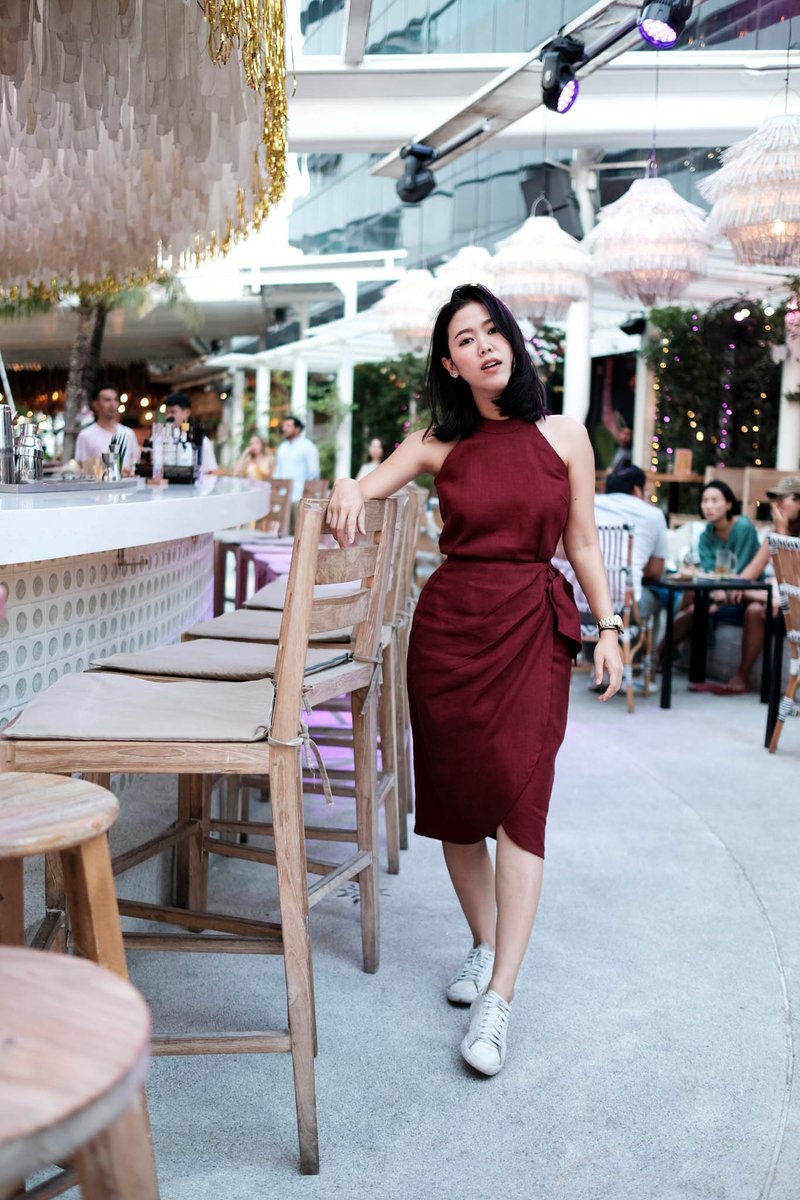 Wrap skirt - Hemp - 裙子 - 环保材料 红色