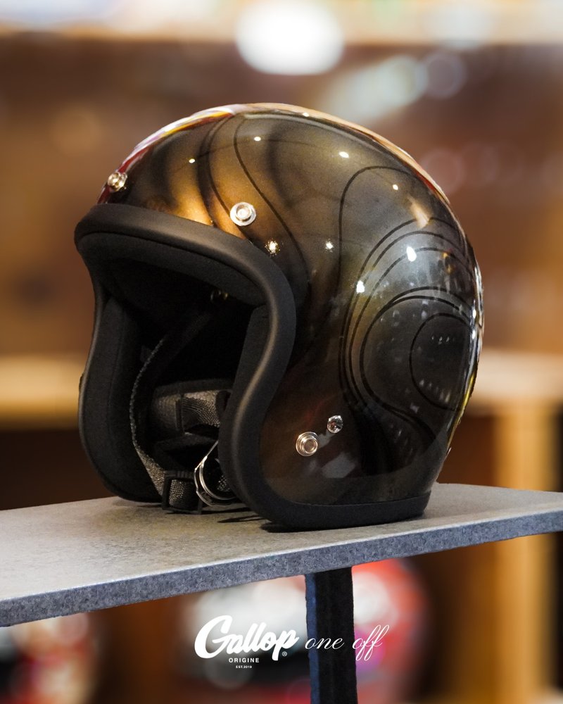 One off系列 老美式彩绘帽设计 3/4半罩安全帽 - 安全帽 - 其他材质 