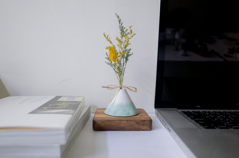 无所视室│水泥富士小山 清新绿 - 摆饰 - 水泥 绿色