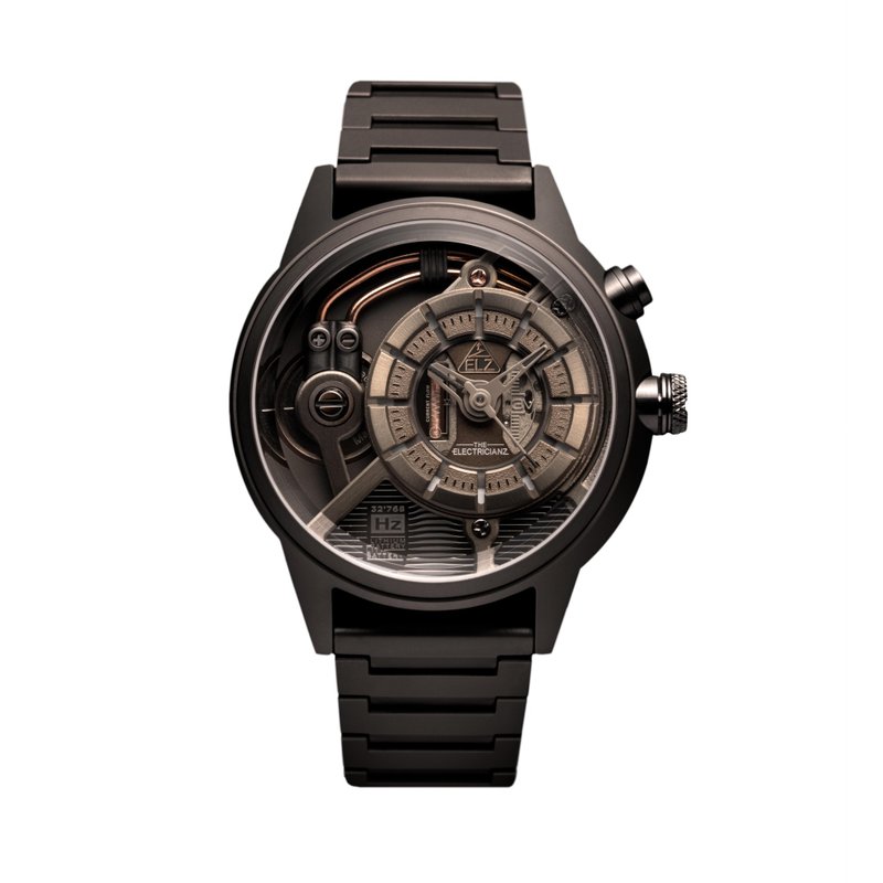 ELZ-发电机 - 男表/中性表 - 不锈钢 咖啡色
