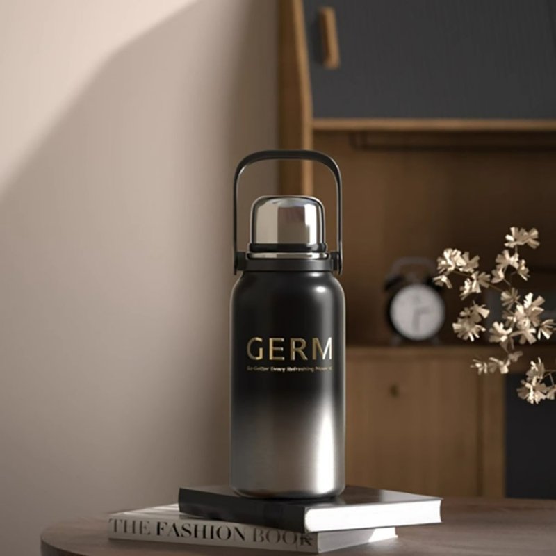 GERM保温杯男款2024新款大容量便携不锈钢泡茶杯子 - 保温瓶/保温杯 - 其他材质 黑色