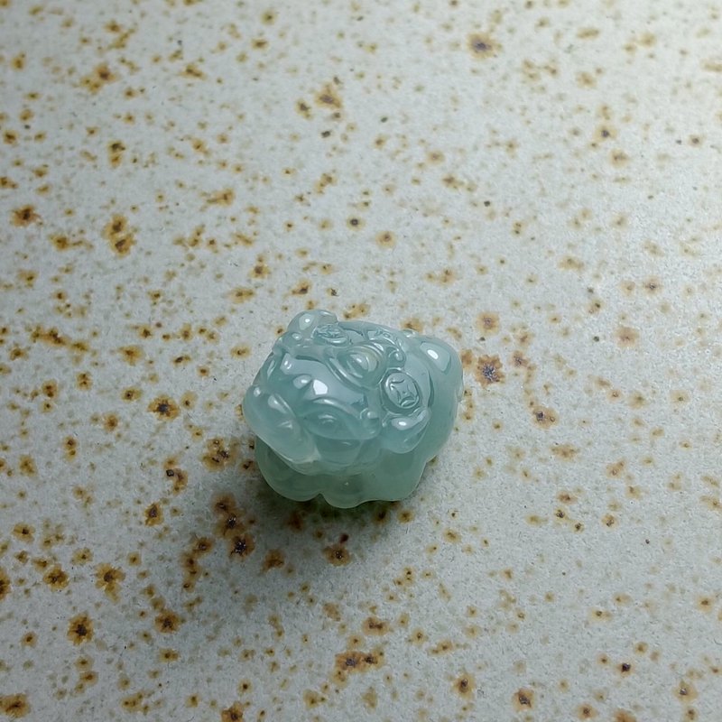 J0226天然翡翠A货 . 冰种晴水貔貅.年年有余.挂饰. - 摆饰 - 玉石 