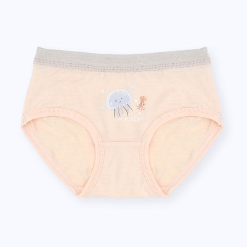 女童三角内裤-欢乐跳舞的水母 - 童装上衣 - 棉．麻 橘色