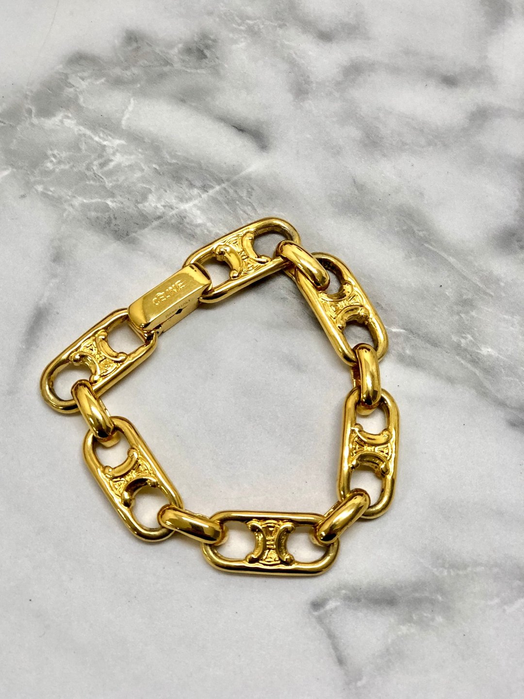 【日本直运，名牌二手包装】CELINE Triomphe 手链金vintage vintage 老njkyfh - 手链/手环 - 其他金属 金色