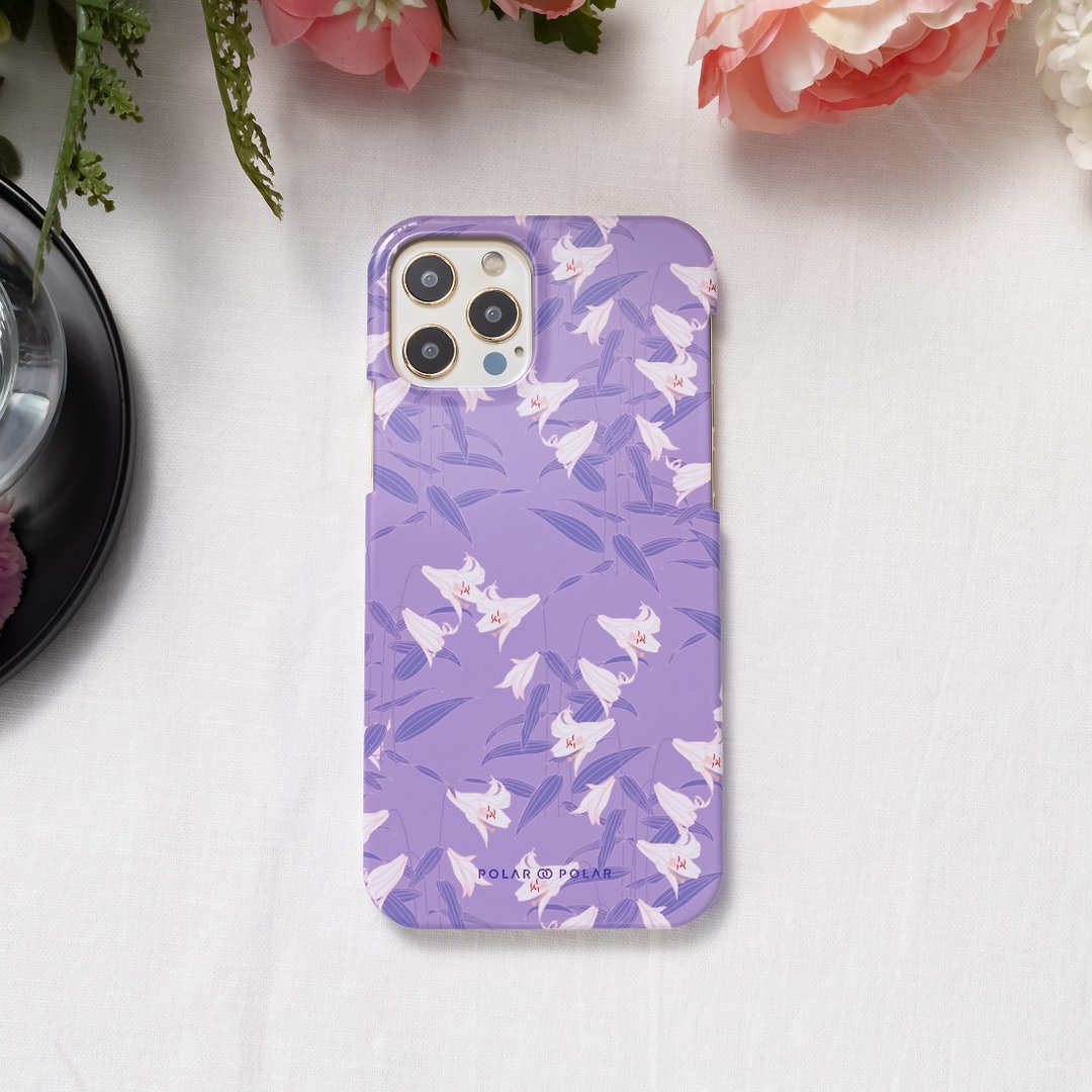 iPhone / Samsung 薰衣紫百合 半包硬壳 手机壳【定制】 - 手机壳/手机套 - 塑料 紫色