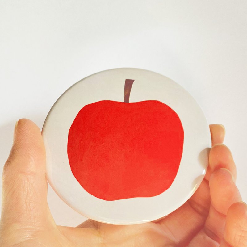 compact mirror apple - 彩妆刷具/镜子/梳子 - 其他金属 红色