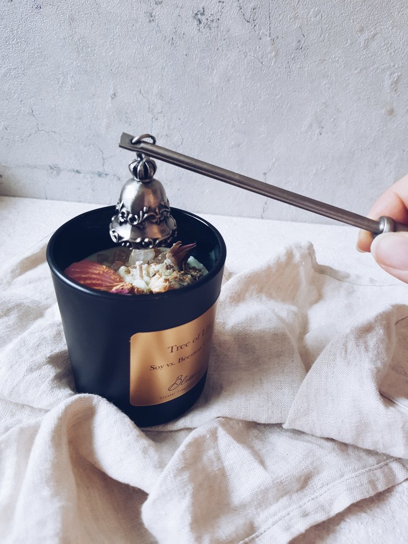 脉轮冥想流沙水晶蜡烛-粉水晶 交换礼物 - 蜡烛/烛台 - 蜡 绿色