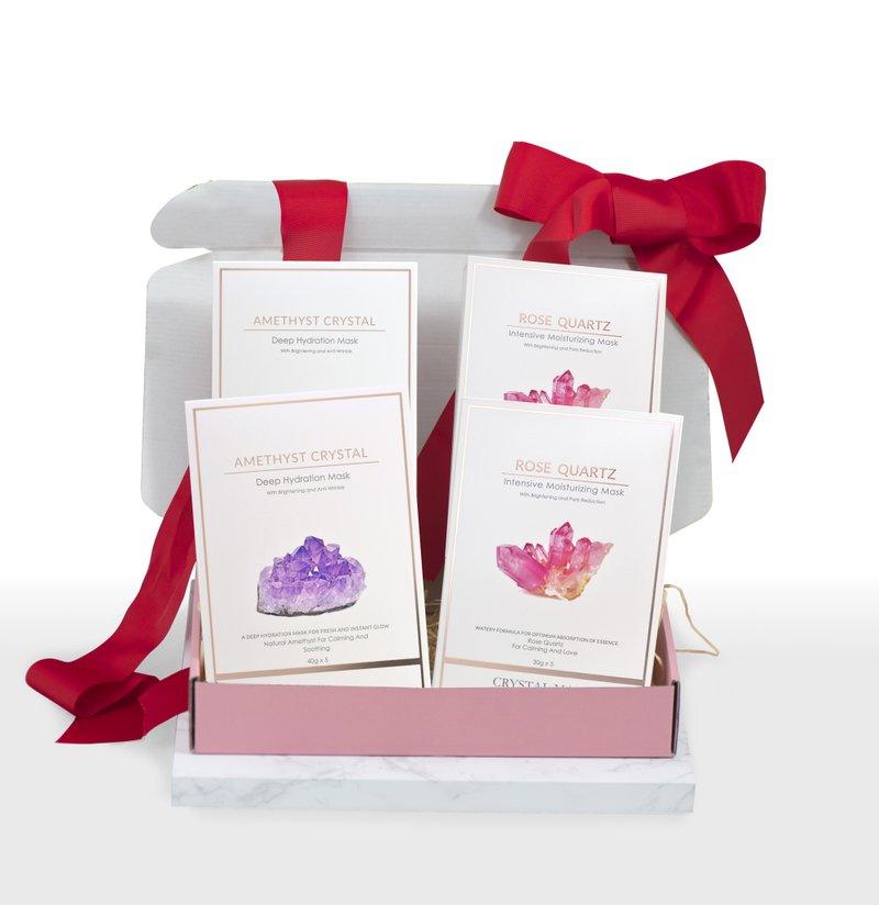 粉红水晶急救面膜2盒 + 紫水晶急救面膜2盒 - 面膜/冻膜 - 纸 多色
