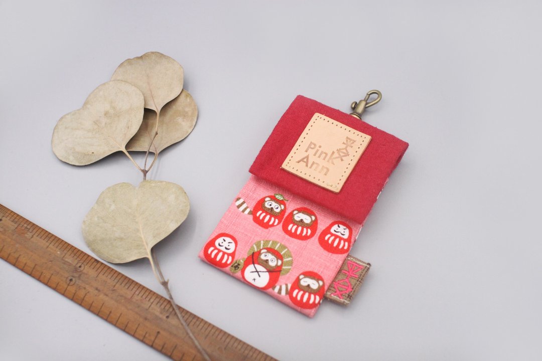 平安经典卡包-小熊福神(桃粉红)名片包,悠游卡包直接过卡 - 证件套/卡套 - 棉 粉红色