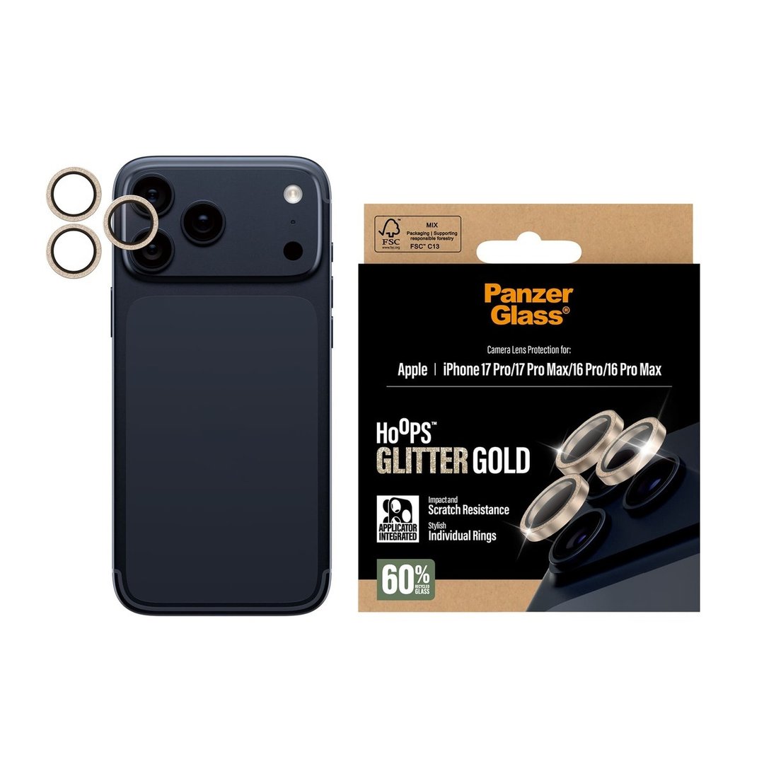iPhone 17 Pro 系列闪光金&分体式防括镜头贴 - 手机配件 - 玻璃 白色
