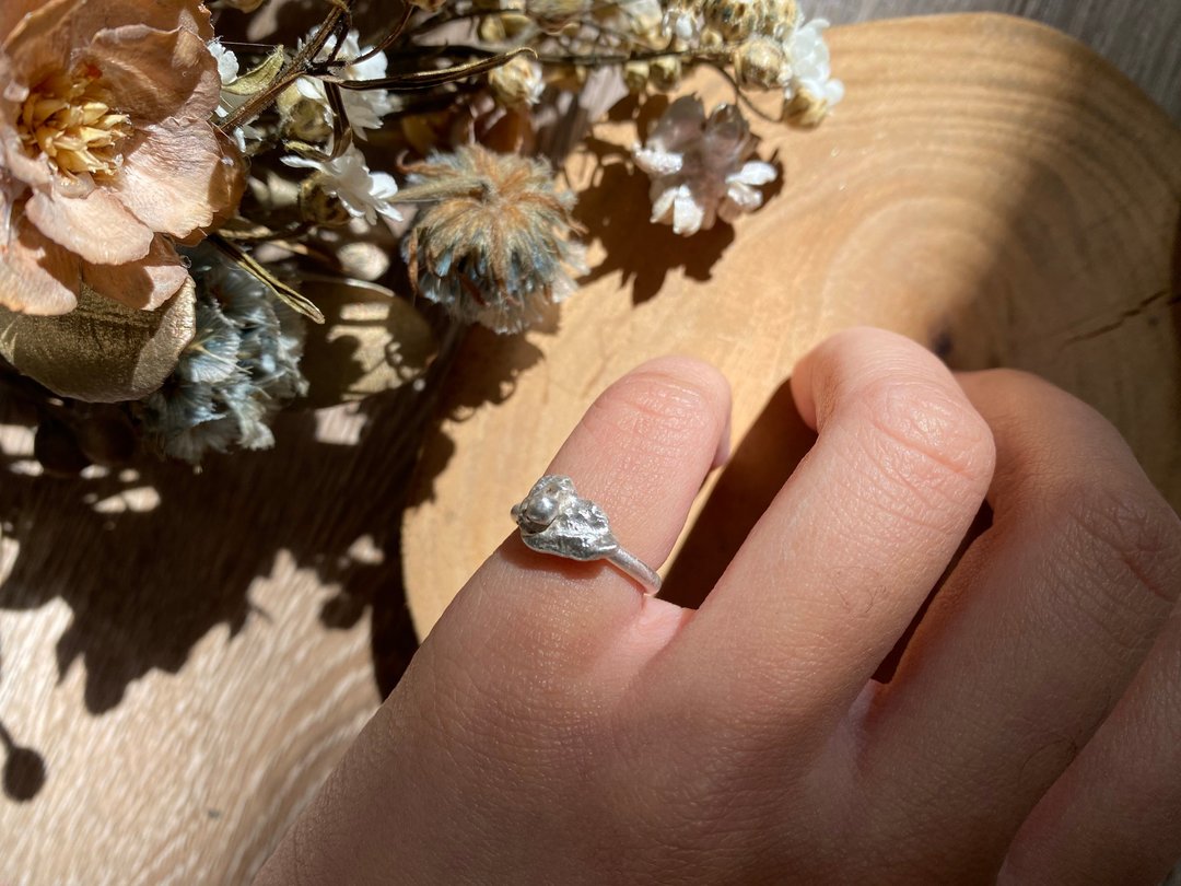 Ore Ring 矿石系列 - 戒指 - 纯银 银色