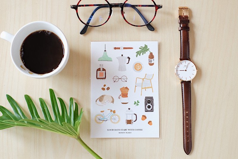 Sticker A6 (COFFEE) - 贴纸 - 防水材质 