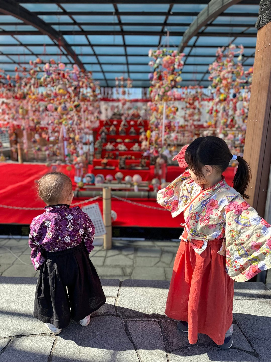 浅草振袖和服-订制 和风28vs棉麻29(缎面材质光线明暗变化大) - 童装礼服/连衣裙 - 棉 黑色