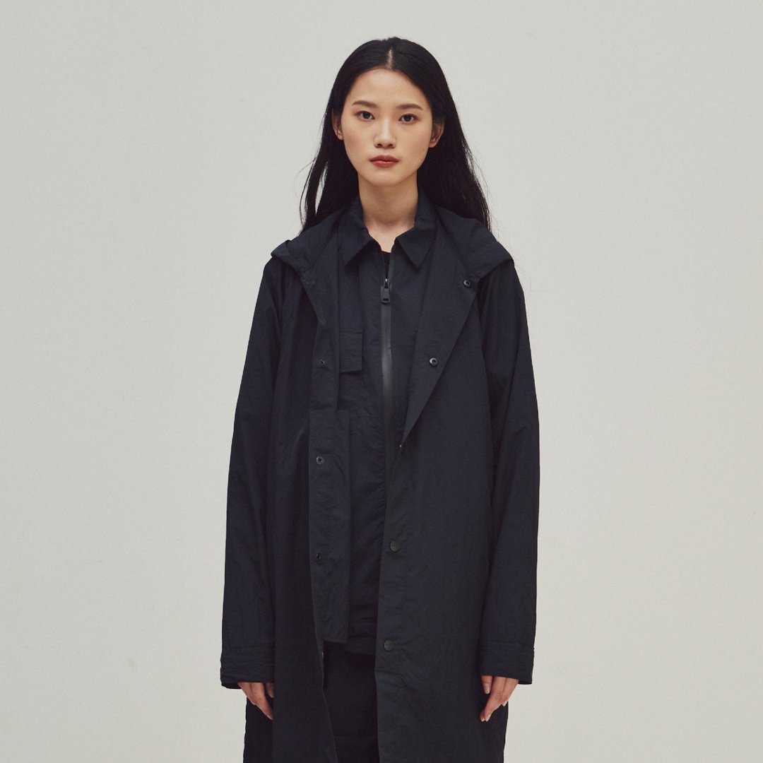EVOLVE(D) - RE-NYLON - Crinkle Parka - 男装外套 - 尼龙 黑色
