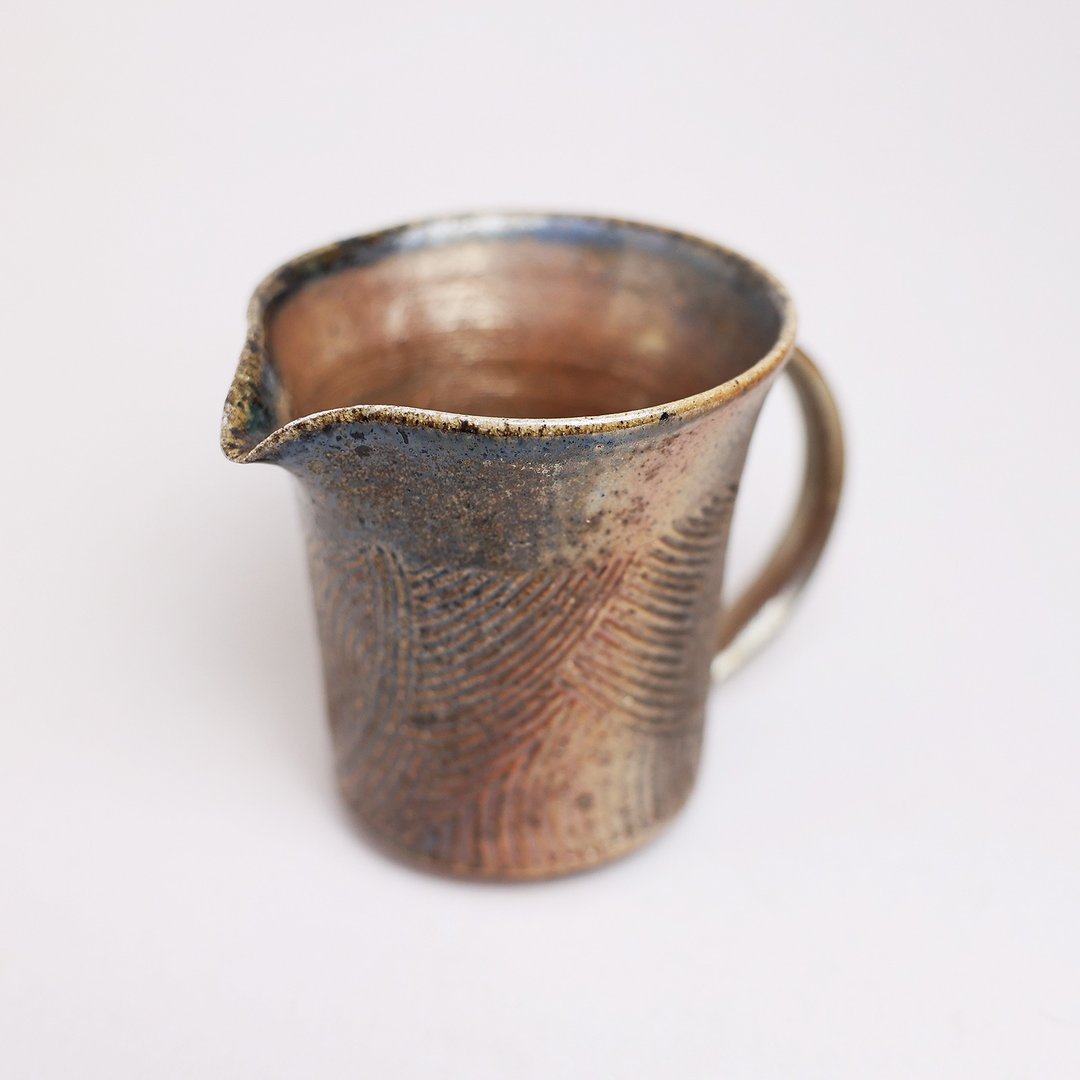 明芽窑 l 柴烧无釉刻纹茶海 公道杯 茶具 陶器 搜藏品 H7 - 茶具/茶杯 - 陶 金色