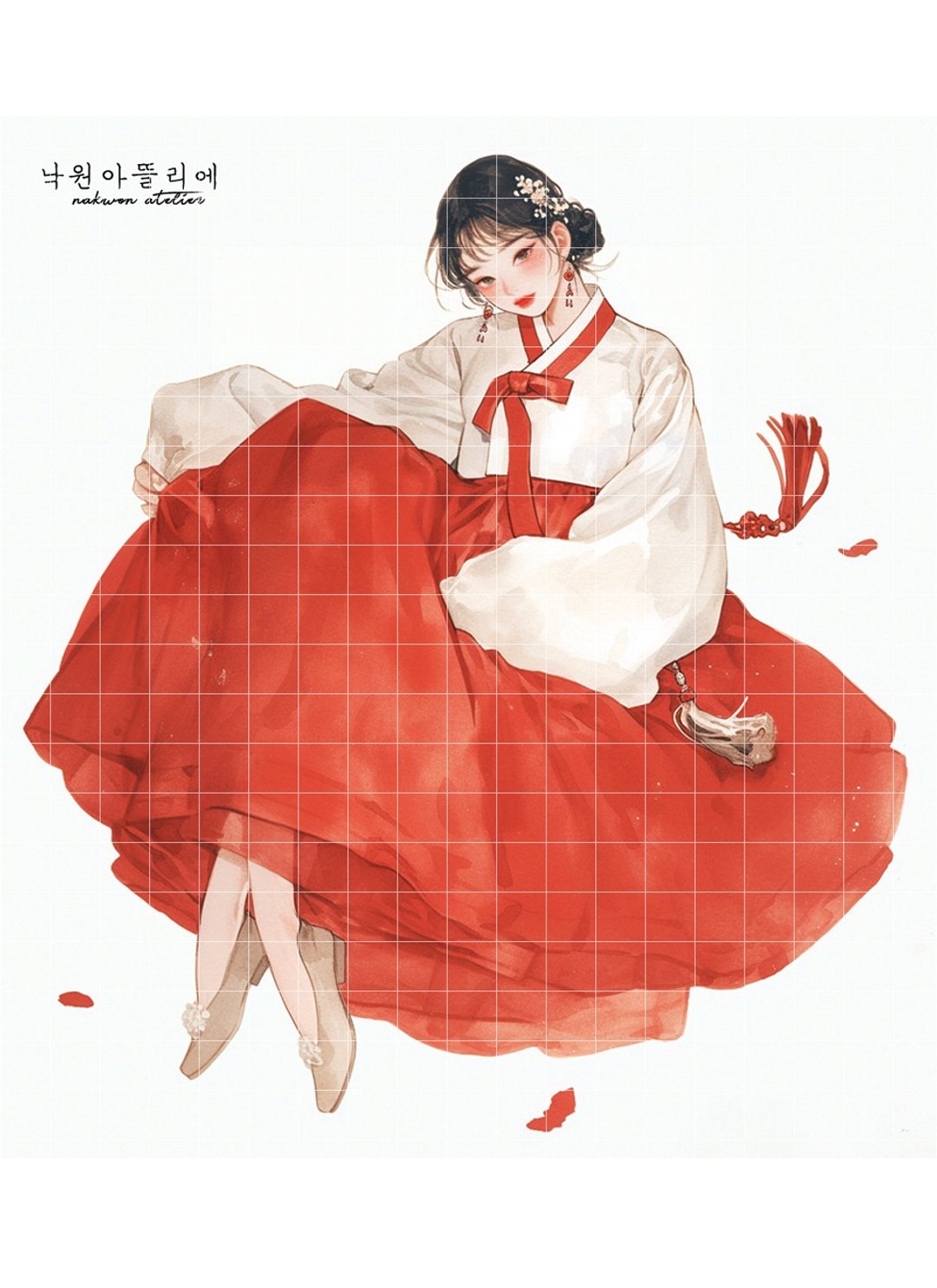 韩服风饰品女孩原创贴纸 02 - 贴纸 - 纸 