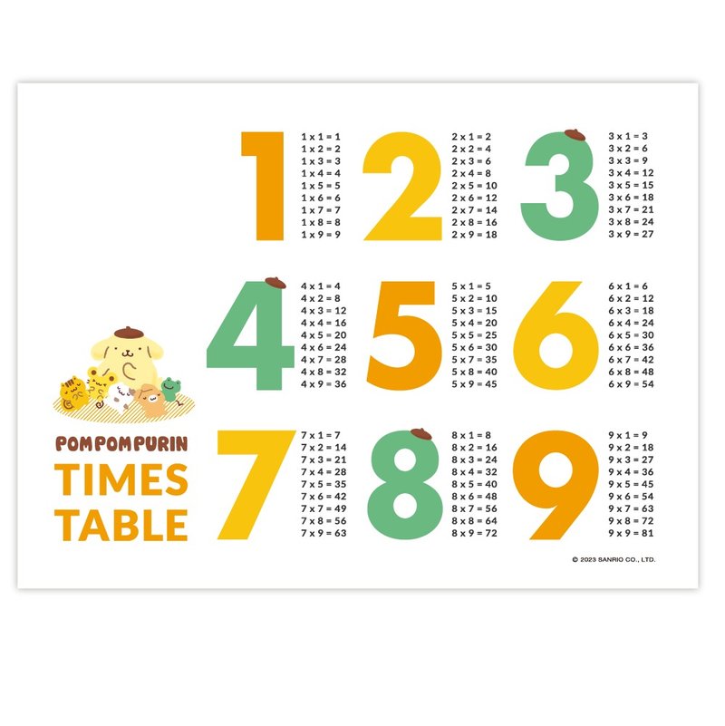 布丁狗正版授权九九乘法表挂布 - 海报/装饰画/版画 - 聚酯纤维 