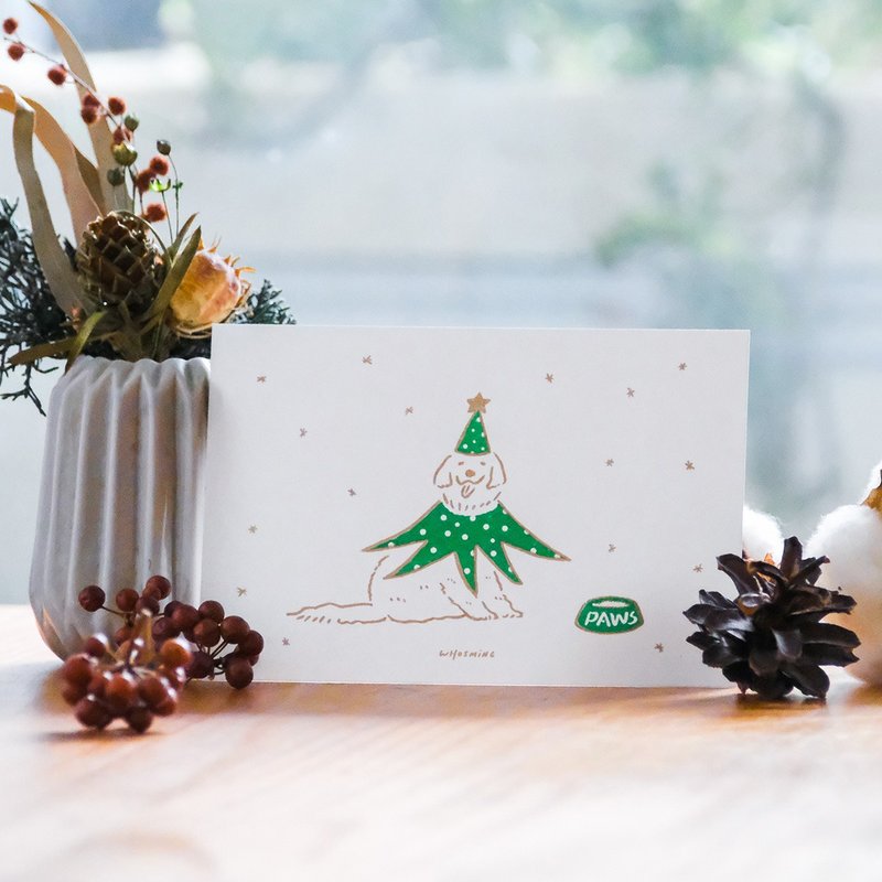 WHOSMiNG 圣诞卡片 - XMAS PAWS - 卡片/明信片 - 纸 白色