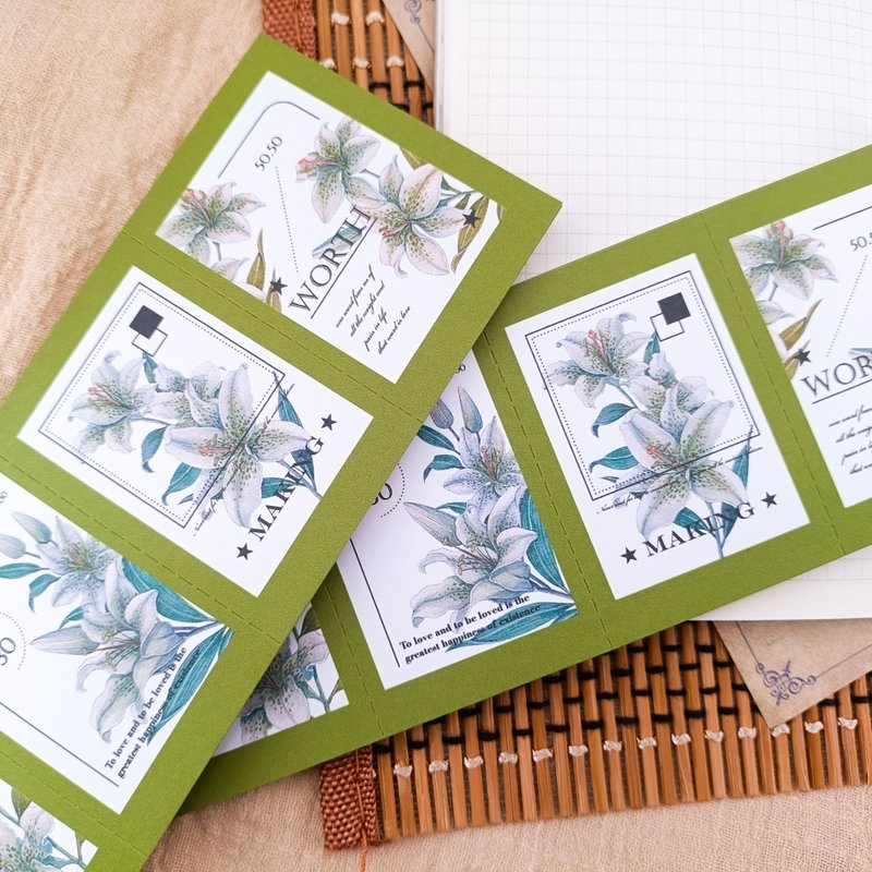 若竹百合便籤 - 便条纸/标签贴 - 纸 多色