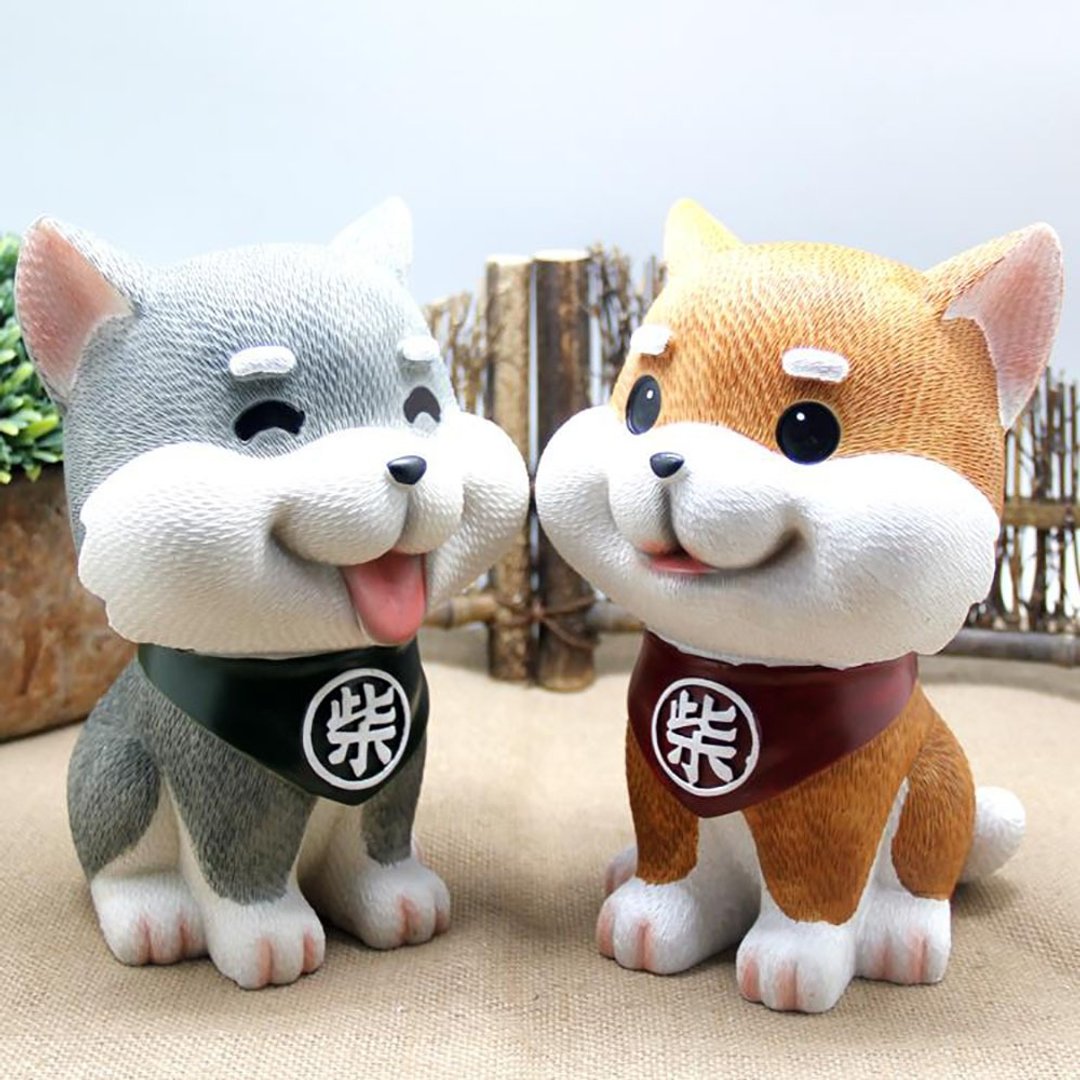 【柴犬大学】 柴犬存钱筒 摆饰 柴柴饰品 - 储蓄罐 - 树脂 多色