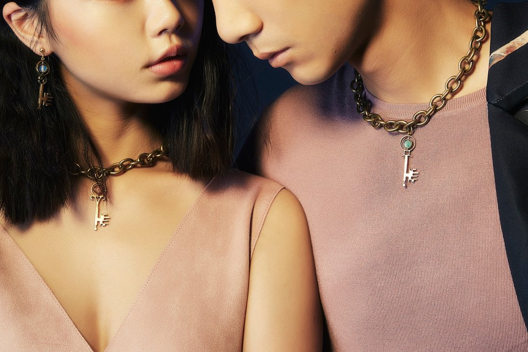 星之钥锁链项链 ZODIAC CHUNKY CHAIN NECKLACE - 项链 - 铜/黄铜 