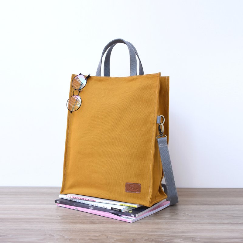 Unpaper tote 袋 - 芥末 - 侧背包/斜挎包 - 纸 黄色
