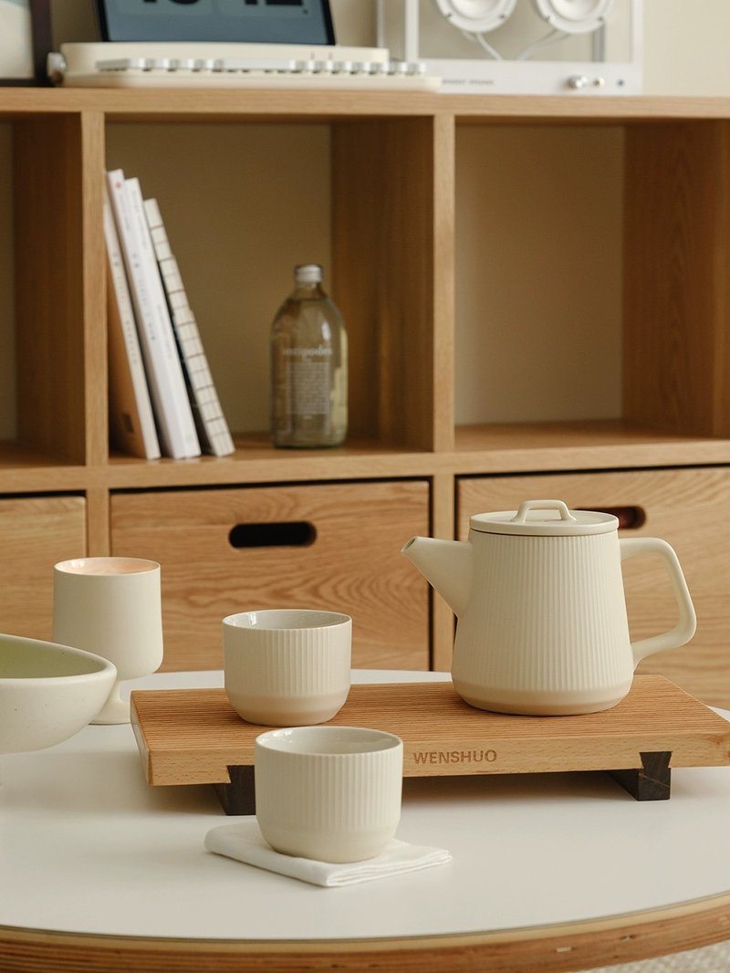 闻说|现代家用奶油色茶具套装 - 茶具/茶杯 - 陶 白色