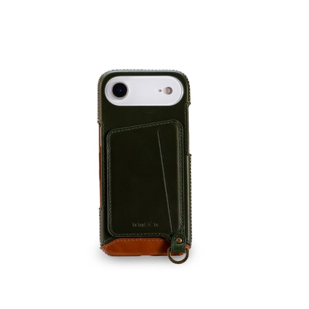 iPhone 17 Air 经典系列-磁吸站立卡袋手机皮套-苏格兰绿 - 手机壳/手机套 - 真皮 绿色
