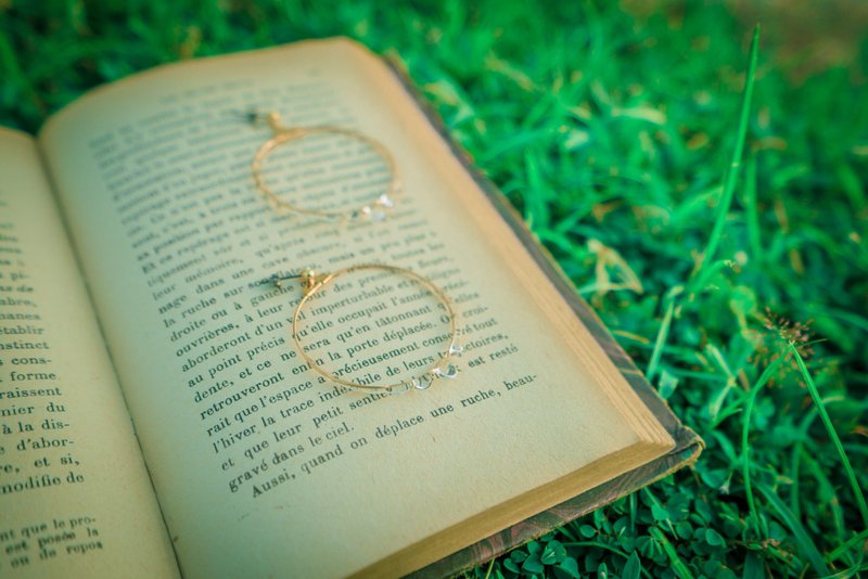 爱如潮水-大圆环水滴耳环-金色系列(可选耳针或耳夹) - 耳环/耳夹 - 其他金属 