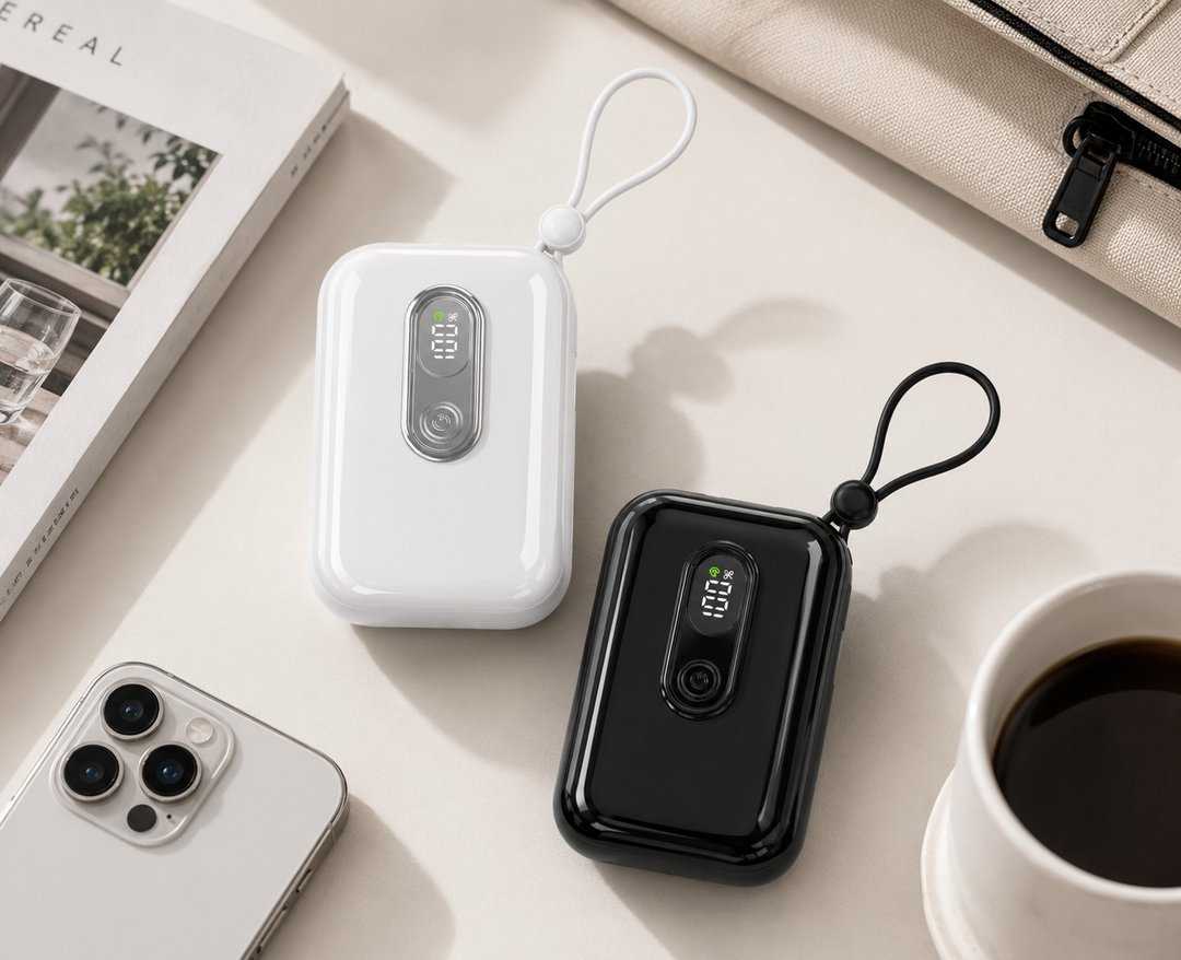 【定制化礼物】简约质感行动电源|1 万 mAh 自带线 | 台湾制造安全认证 - 充电宝/传输线 - 其他金属 