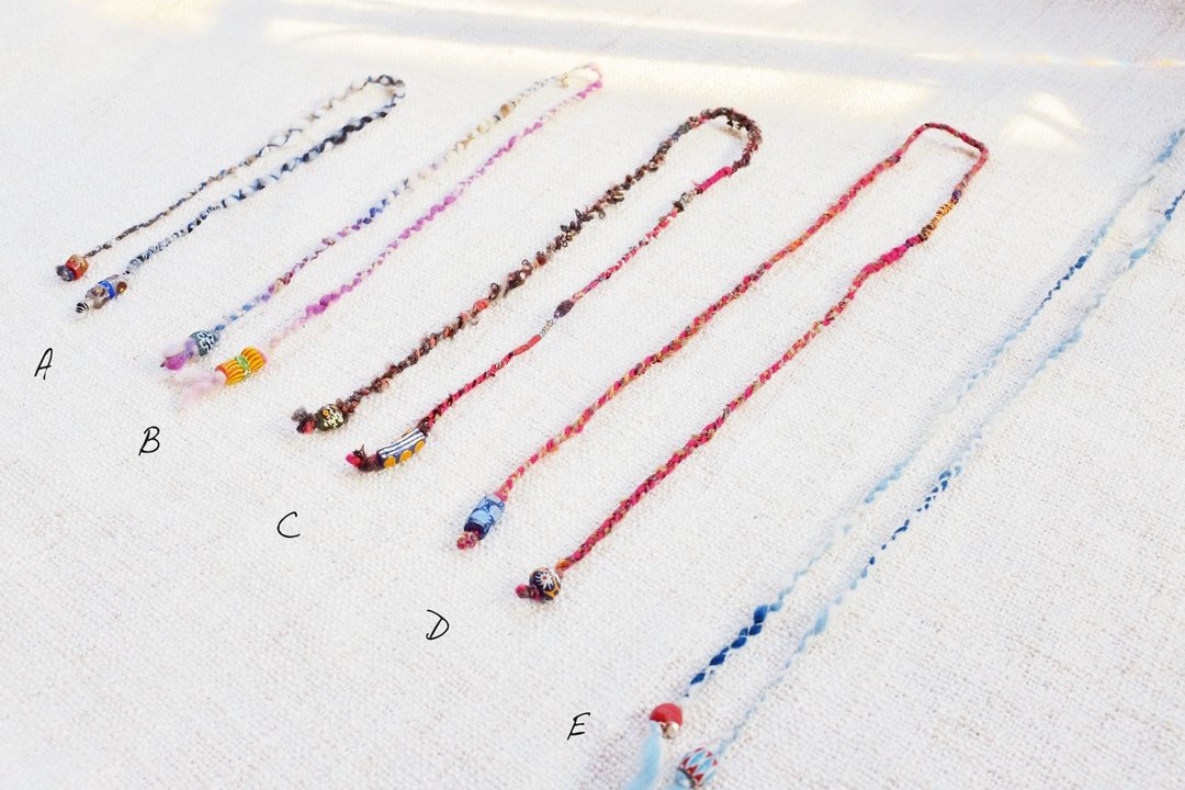 Gypsy rope 波西米亚颈链 头绳 choker 吉普赛 - 项链 - 羊毛 蓝色